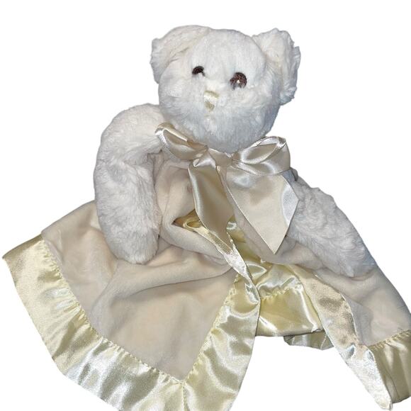 Bearington Baby Lovey Bear Plush Security Blanket Ribbon Nursery Shower Gift 15" - Picture 2 of 11